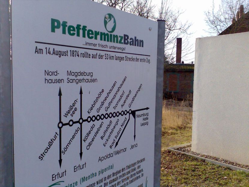 Pfefferminzbahn Infotafel