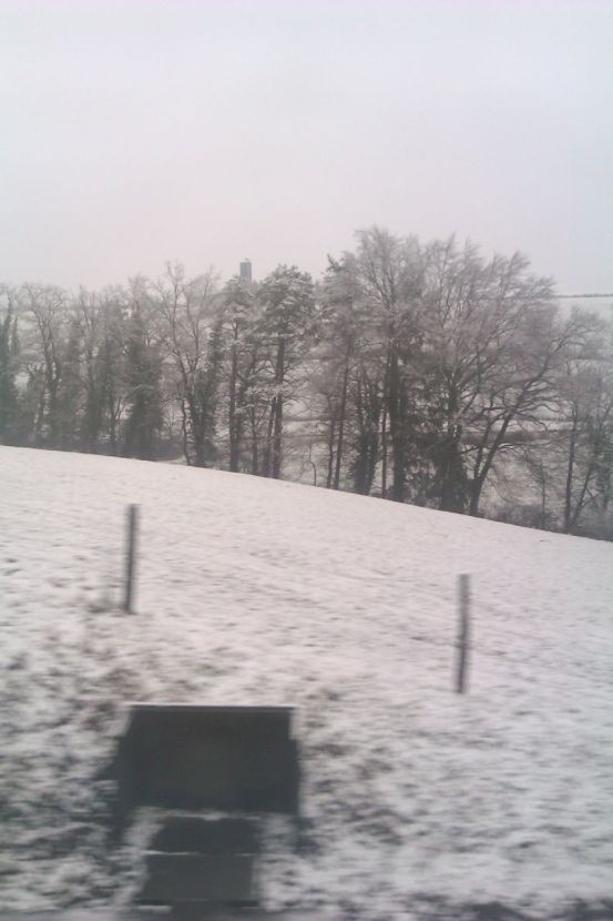 Winter auf der Bahnstrecke